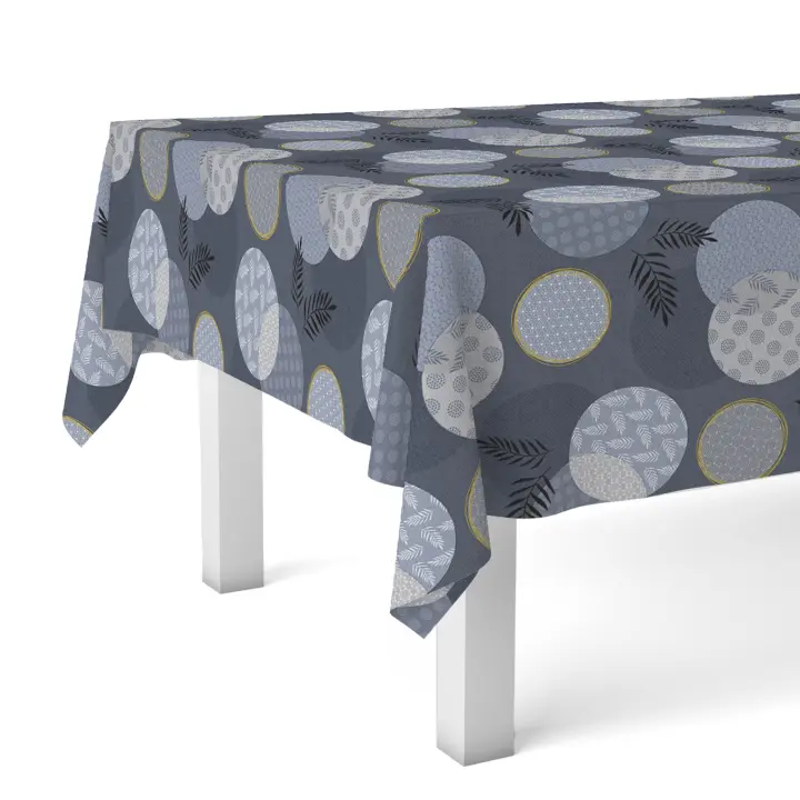 Valentia Home Mantel Hule Lins  Mantel Estampado Antimanchas  Mantel Repelente de Agua  Mantel Protección Mesa  Mantel al Corte para Comedor o Cocina  Varios tamaños  Mantel Rectangular y Redondo al Corte - 1