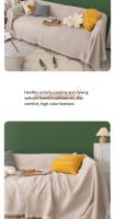 Manta De Algodón Nórdica De Color Sólido Para Todas Las Estaciones Toalla De Pelusa De Viento Simple Cojín Para Almuerzo Estilo Clásico Rectangular Para Adultos - details 9