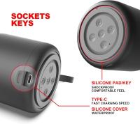 Mini altavoces portátiles Bluetooth 5,0 altavoz al Aire Libre with HD Estéreo HiFi Bajo, 1200mAh Batería, 24 Horas Playtime - details 2