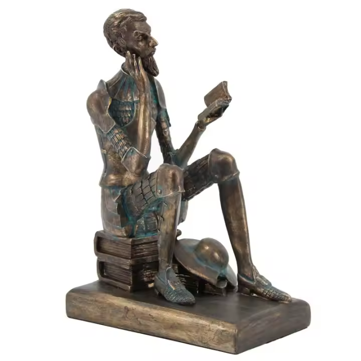 Signes Grimalt ORIGEN Home Decor Don Quijote Bronce Figura de Persona Gris - 24x17x10cm 33778 - 1