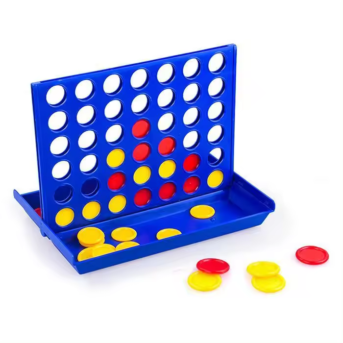 PLAYZOCO Juego de Mesa 4 en Raya, Conecta 4, Cuatro en Linea, Juego de Mesa Infantiles, Juego de Mesa de Viaje, 11.5 cm Ancho, 8 cm Fondo y 8.5 cm Altura, Apto para niños y Adultos, Versión Mini - 1