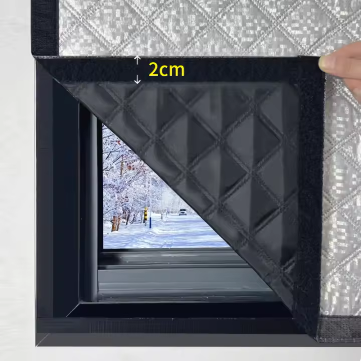 MOV Cortinas Térmicas De Invierno a Prueba De Viento Y Aisladas Ventanas Con Protección Contra El Frío Y El Ruido Cubierta Para Ventanas De Escritorio - 1