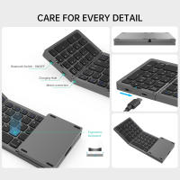 Mini Teclado Portátil Plegable Inalámbrico Bluetooth Para Mac Windows Laptop Tablet Teclado Numérico Delgado Y Ligero - details 3