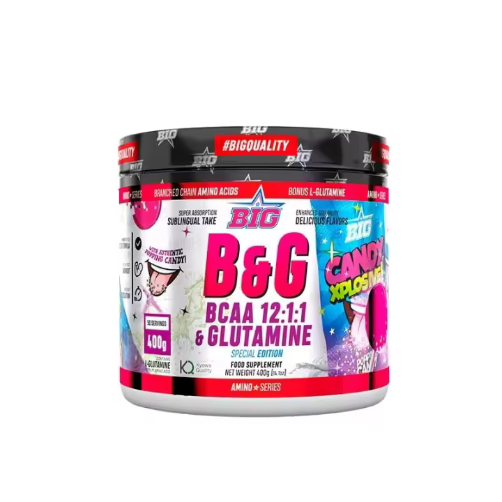BIG GLUTAMINA & BCAA 400 GR SABOR CANDY XPLOSIVE - 1