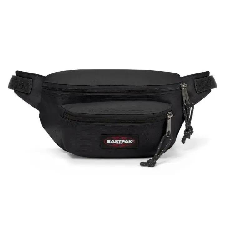 Riñonera Eastpak Doggy Bag 3L - Compacta, Segura y Ajustable en Nylon Negro con Bolsillos y Cremallera, 18 x 27 x 9 cm - 1