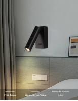 Lámpara De Pared LED Moderna Rotatable Y Ajustable Para Lectura Luz De Noche Para Dormitorio Sala De Estar Estudio Iluminación Doméstica - details 9