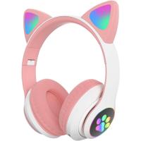 BIT Auriculares inalámstricos Bluetooth para niños, adolescentes y Adultos, auriculares Bluetooth con Micrófono, auriculares con orejas de Gato para niñas y Mujeres - details 0