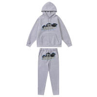 Shooters Hooded Tracksuit Black Gray - details 2