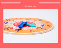 Reloj De Madera Montessori Para Niños Juguetes Educativos De Aprendizaje De Tiempo Ayudas Pedagógicas Para Escuela Primaria Tablero Inteligente Juguete Para Niños De 3-12 Años - details 8