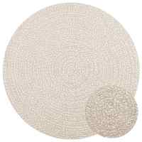 vidaXL Alfombra ZIZUR apariencia yute interior exterior en color Antracita/Crema - details 1