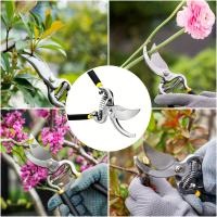 Tijeras De Podar De Acero Pesado Deli Con Hoja Curva Para Jardín Podadores De Mano Para Arbustos Y Enredaderas Tamaño 8'' - details 1