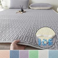 Juego De Sábanas Con Fundas Para Almohadas Cooling Ice Silk Y Látex Tejido Quilted Transpirable Para Verano Resistente Al Calor Materiales Sólidos De Poliéster 200TC - details 11