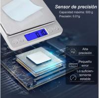 Báscula de precisión [0,01 g/500 g] Báscula de cocina digital Diyife, báscula de precisión de 0,01 g, báscula de cocina electrónica con pantalla LCD, báscula para hornear y cocinar (batería no incluida) - details 0