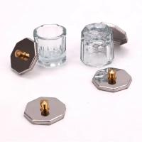 Nuevo Herramienta De Arte De Uñas De Cristal Con Polvo Y Líquido De Acrílico Tazón Dappen Con Tapa Soporte Para Vaso De Uñas Equipamiento De Manicura - details 3