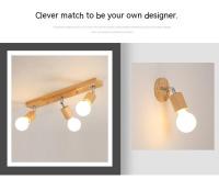 Lámpara De Techo LED En Madera E27 Para Baño Y Restaurante Iluminación De Pasillo Y Mirador Soporte De Pared No Dimmable Fuente De Luz LED - details 9