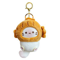 Llavero De Gato De Algodón Suave Y Lindo Japonés Colgante Para Escuela Y Bolsa Snapper Head Set Keychain Unisex - details 10