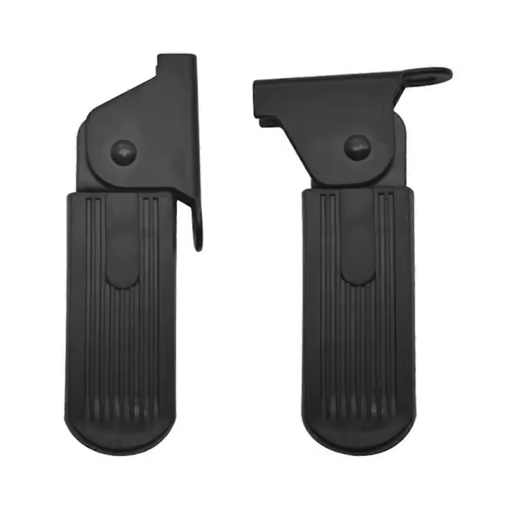 piezas de pedales delanteros para ciclomotor eléctrico, patinete, almohadilla de soporte para piernas, pedal plegable delantero, placa de acero engrosada, accesorios para bicicleta eléctrica de 5 cm - 1