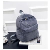 Mochila De Corduroy Para Mujer Estilo Casual Color Sólido Bolsa De Hombro Con Capacidad Para Computadora Y Zapatos - details 10
