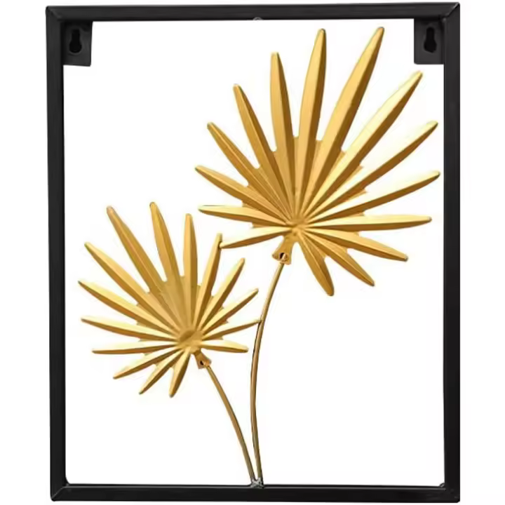 Hoja de hierro arte de la pared decoración del hogar metal colgante de pared decoración colgante de pared escultura adorno de - 1