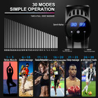Masajeador Eléctrico De Pistola Para Muslos Y Espalda Con Pantalla LCD 30 Niveles De Percusión Profunda Relajación Muscular Fitness - details 3