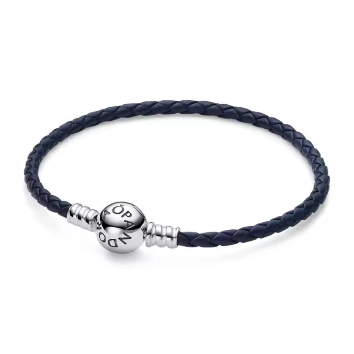 592790C01 - Pulsera Pandora Cuero Trenzado Azul 592790C01  Silver PANDORA - 1