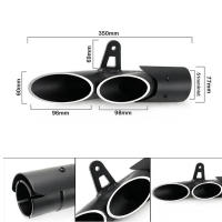 Escape De Motocicleta Muffler Doble Agujero Gran Row Blast Calle Exhausto Acero Inoxidable Para R6 Z900 Zx6r Cbr500r Gsxr1000 - details 3