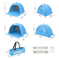 Carpa Infantil Azul De Playa KENPUAZ Plegable Fácil Y Rápido Para Camping Y Exterior Material Poliéster Impermeable Para Niños De 3 a 12 Años - details 12