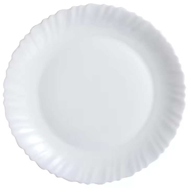 LUMINARC FESTON Fuente Redonda Opal 30CM Blanco Brillo Fabricado en Francia Reciclable - 1