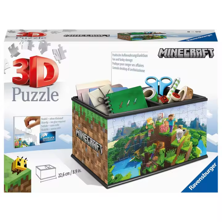 Ravensburger - Puzzle 3D Caja Minecraft 22,60x15,50x13,50 cm (11286) - 1