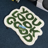 Alfombra De Plush Suave INS Tu Appear Good Letras Antideslizante Absorbente Para Cama Decoración De Hogar Alfombra De Baño Y Puerta - details 0