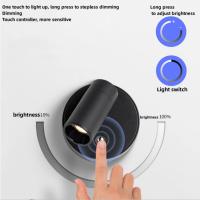 Lámpara De Lectura LED Recargable USB Con Base Magnética Y Tipo-C Para Dormitorio Luz De Pared Dimmable Para Habitación Moderna - details 3
