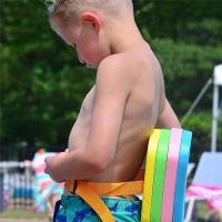 Cinturón de natación de seguridad para flotador en la espalda, cinturón de natación con capas divididas ajustables, Clip para golpe de natación - details 1