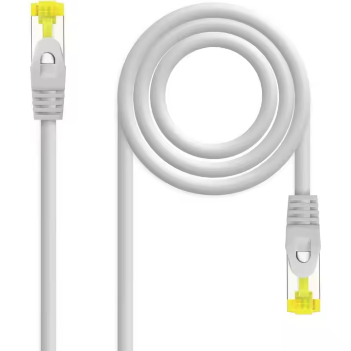 Nanocable Cable de Red Ethernet RJ45 LSZH Cat.6A SFTP, AWG26, 100% Cobre, Gris, Latiguillo de 1.5 m - 1