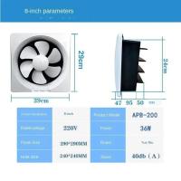 Ventilador De Exhauscción Silencioso Y Potente Para Cocina Y Baño 6/8/10 Pulgadas Ventilación De Pared Para El Hogar Y Ventilador De Ventana - details 6