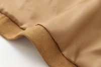 Chaqueta De Cuero Seda Vintage Para Mujer ZBZA Marrón Cuello Redondo Manga Larga Con Bolsillos Cierre Simple Estilo Casual Otoño Invierno - details 28