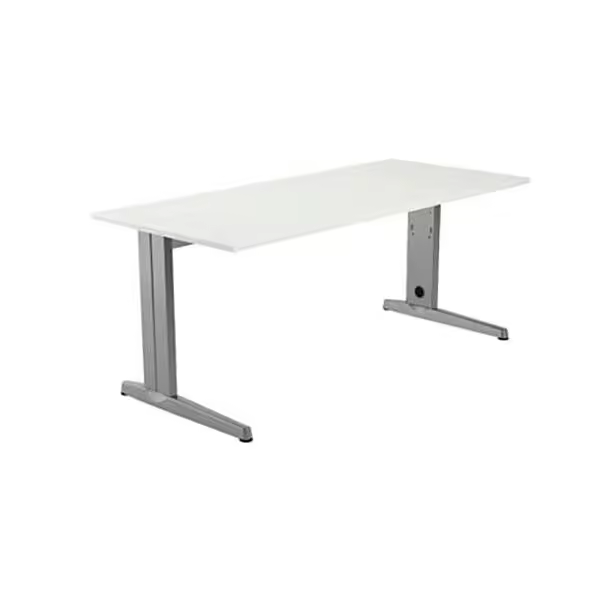 Mesa Rocada Rectangular 220x100 Melamina Aluminio Tablero Haya - 1