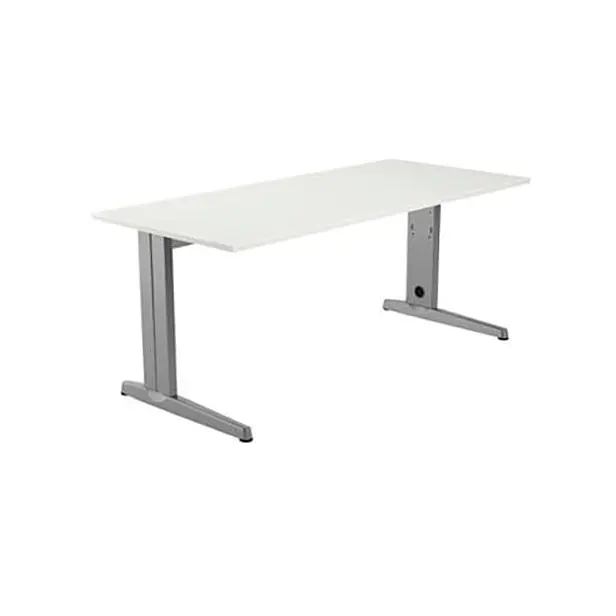 Mesa Rocada Rectangular 220x100 Melamina Aluminio Tablero Haya - 1