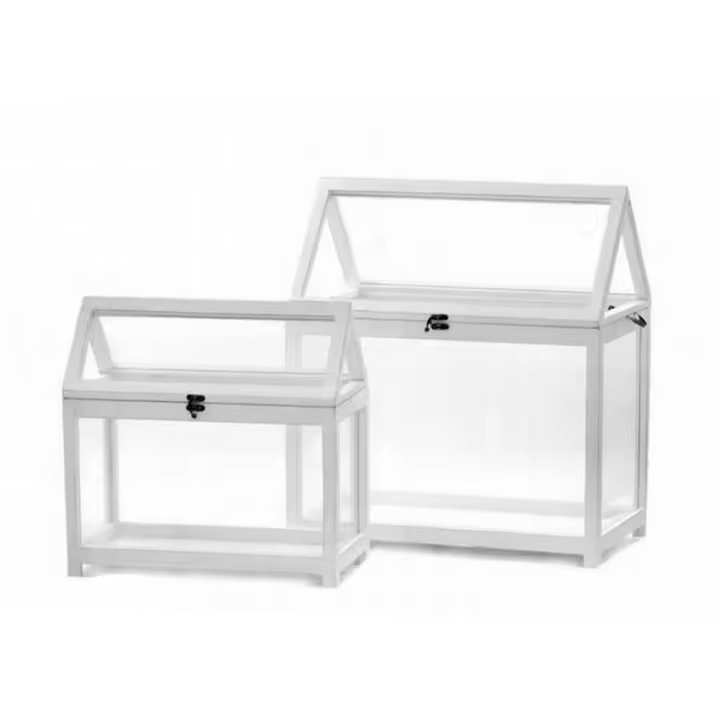 Invernadero Triangular Blanco Gerimport - Protección para Plantas - Fácil Montaje - 1
