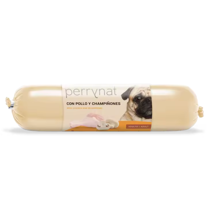 Dibaq Perrynat, comida húmeda, perro, barra, pollo y champiñones, pack 3 uds x 800 gr - 1