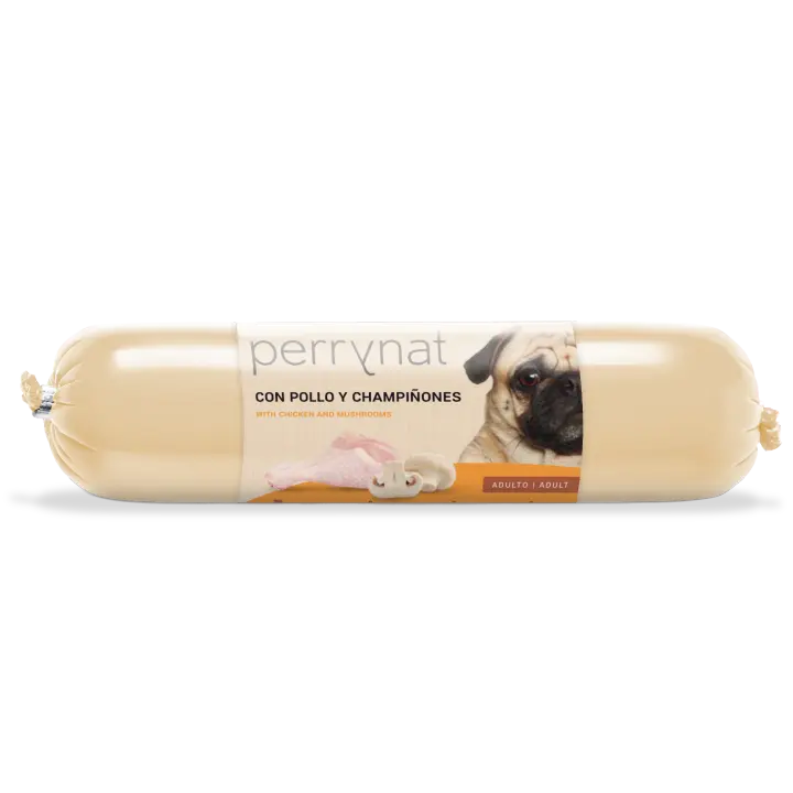 Dibaq Perrynat, comida húmeda, perro, barra, pollo y champiñones, pack 3 uds x 800 gr - 1