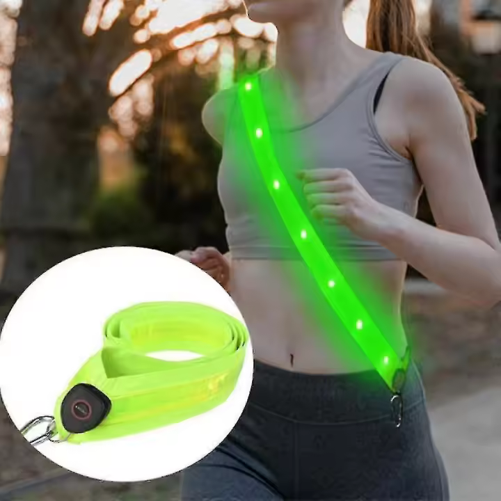 Led Reflective Belt Sash | High Visibility Led Lights With 3 Lighting Modes Usb Rechargeable, No Batteries Needed | Weatherproof Fmr - 1