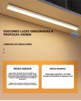 Luz Nocturna LED Recargable Con Sensor De Movimiento Para Armario Armario Cocina Escalera 10/20/30/50 Cm Luz De Fondo Incluida Batería Incluida - details 2