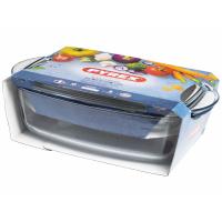 AMBITION Fuente de horno, Cacerola con Tapa, Fuente de Cristal para asar, Lasaña, con Mangos, Bandeja de Cocina de Vidrio, transparente Aptas para Nevera y Congelador (rectangular, 4,6 L) - details 2