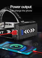Linterna Frontal LED De Alta Potencia Recargable USB Con Telescópico Fuerte Luz Longitudinal Impermeable Para Camping Pesca Al Aire Libre - details 10