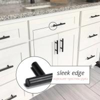 Manija De Acero Inoxidable Pulido Para Armario Y Puerta De Cocina 20PCS Pulls De Gabinete Modernos En Color Oro Y Negro - details 10