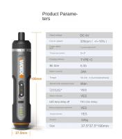 WORX WX242 Destornillador Eléctrico Cordless 4V Set De 30 Puntas Recargable Por USB Herramienta Mini Taladro Inteligente Para DIY En El Hogar - details 10