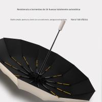 Paraguas automático de Protección solar de 24 Varillas, gran tamaño, para Sol Y Lluvia, de Doble USO, Automático, para Sol Y Lluvia, anti-ultravioleta. - details 0
