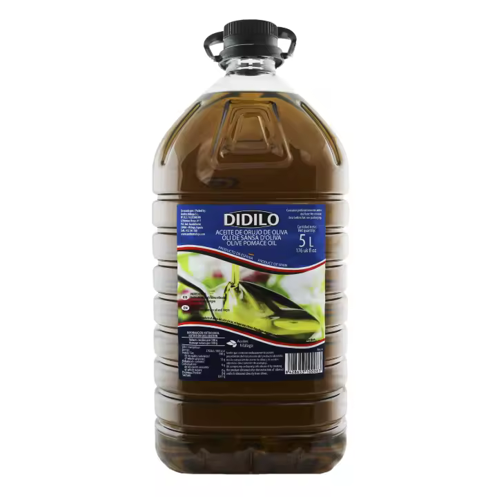 Aceite de Orujo de Oliva DIDILO  Garrafa Transparente Asa Negra 5L - 1