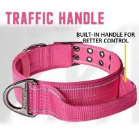 Collar Pesado Para Perros Con Manija Resistente Y Reflejante Para Entrenamiento Caminatas O Caza Adecuado Para Grandes Razas - details 2