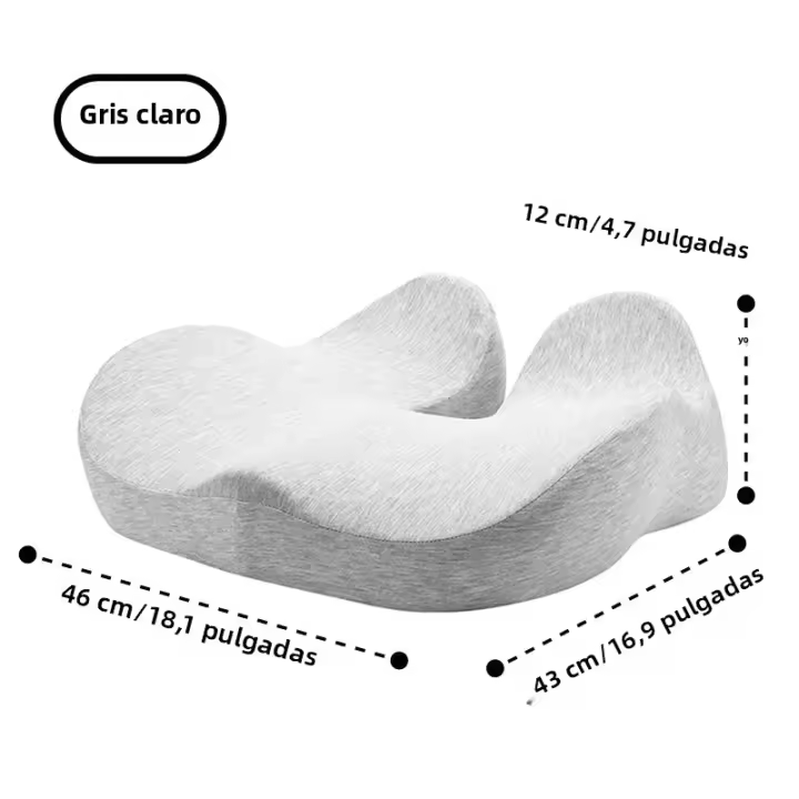 Cojín De Memoria Grueso Para Silla De Oficina Alivio De Dolor Lumbar Y Hemorroides Cojín Transpirable Para Sentarse En La Oficina - 1
